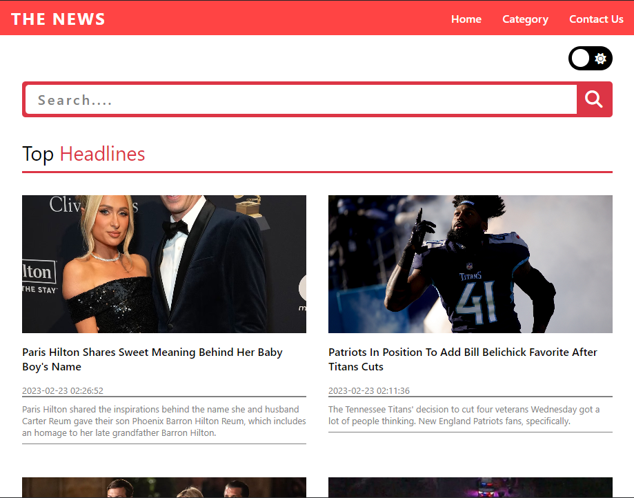 News app project